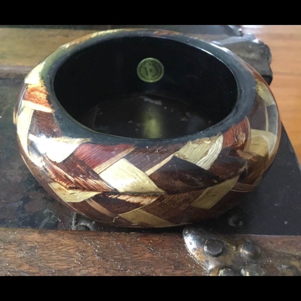 Glazed Wood Bangle Made in the Philippines